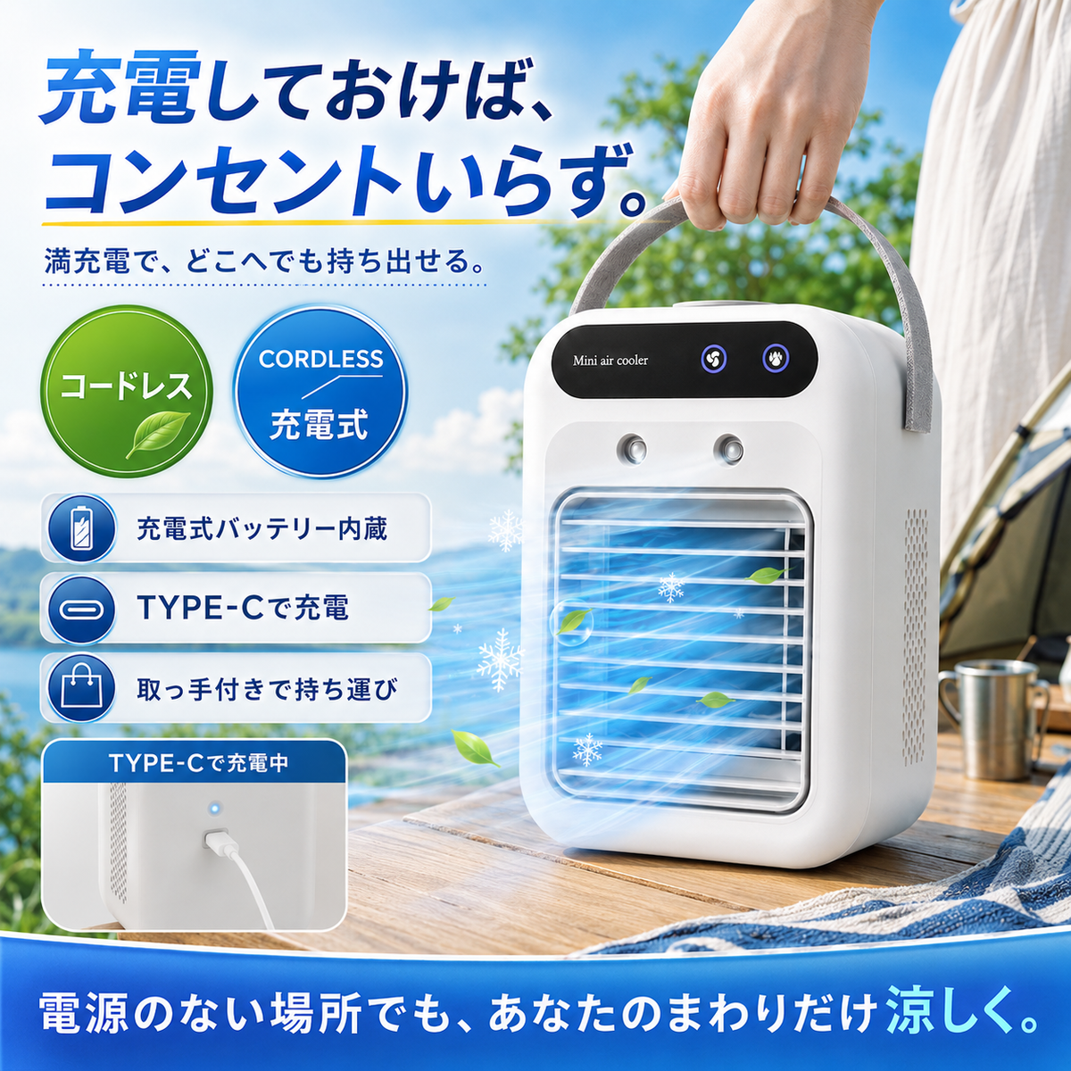 この夏エアコン代いくら払う エアコン約18000円 涼風クーラーPro約450円 消費電力1/40 25W