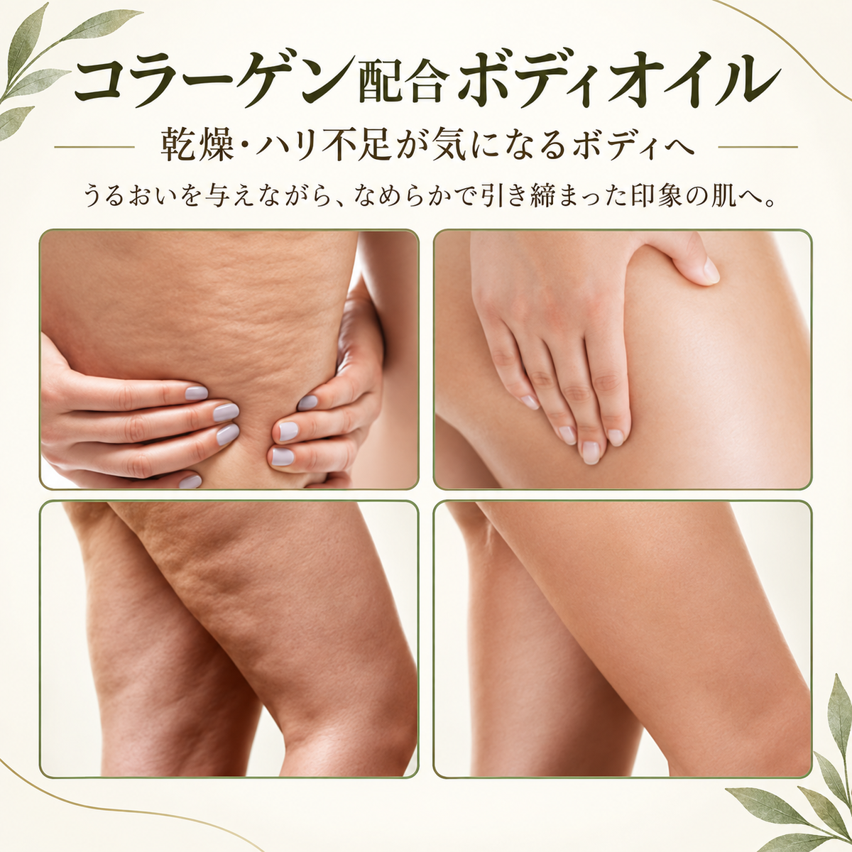 HIKAGE コラーゲン ボディオイル 100mL｜セルライト・むくみ・ハリ不足が気になるボディに